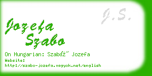 jozefa szabo business card